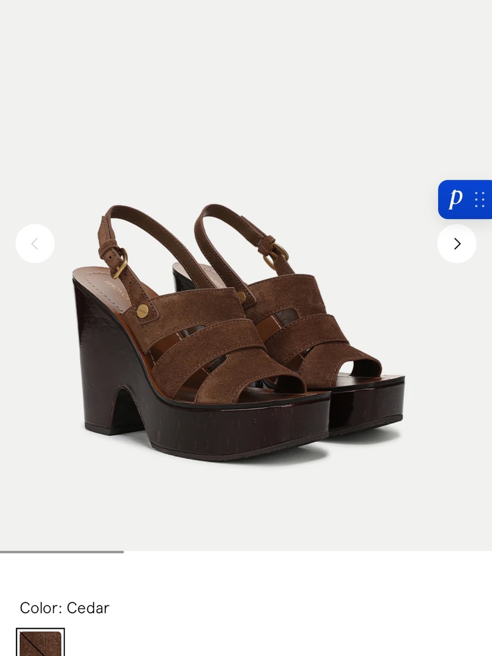 Veronica Beard Brown Suede Strappy Slingback Heels-8 medium